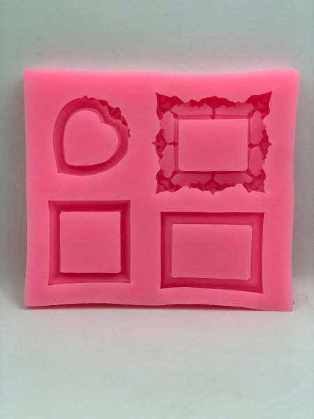 قالب سيلكون شكل قلب ومربع